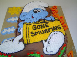 Smurf cake