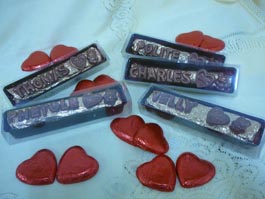 chocolate Valentine personalised name